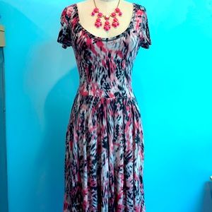 Sparrow printed short sleeve dres